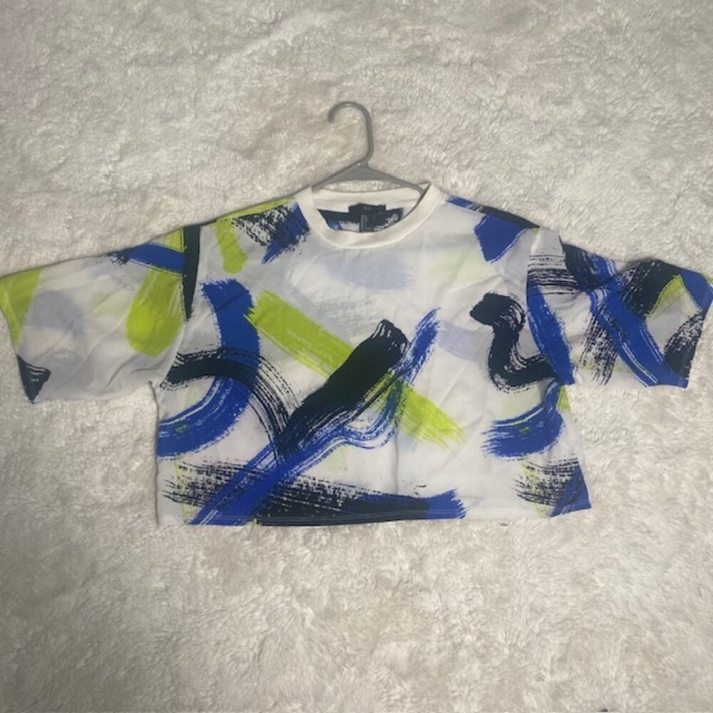 Forever 21 Abstract Crop Top